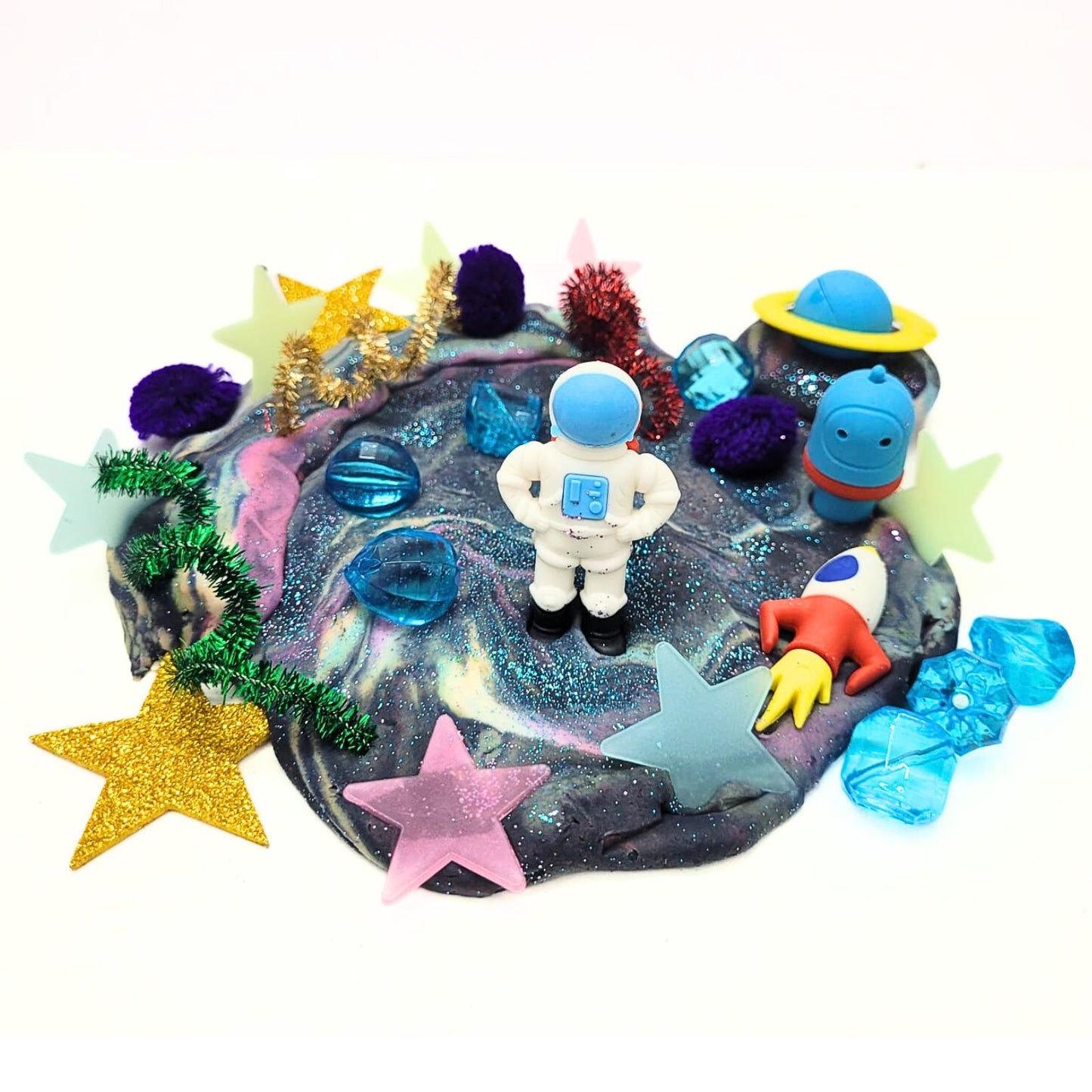 Outer Space Play Dough Jar