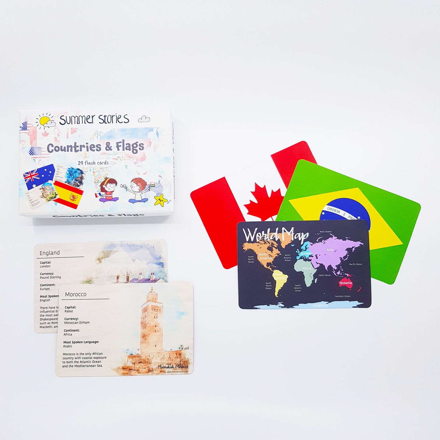 Explorer Bundle (4-8yrs) | 5 Boxes of 107 Cards | Underwater World, Outer Space, Countries, Emotions & Acts of Kindness