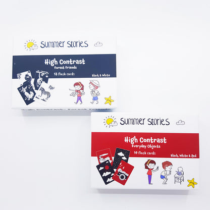 Newborn Bundle (0-1yr) | 2 Sets of High Contrast Flash Cards | 32 Flash Cards