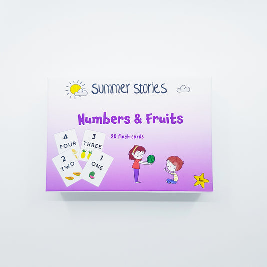 Numbers & Fruits Flash Cards